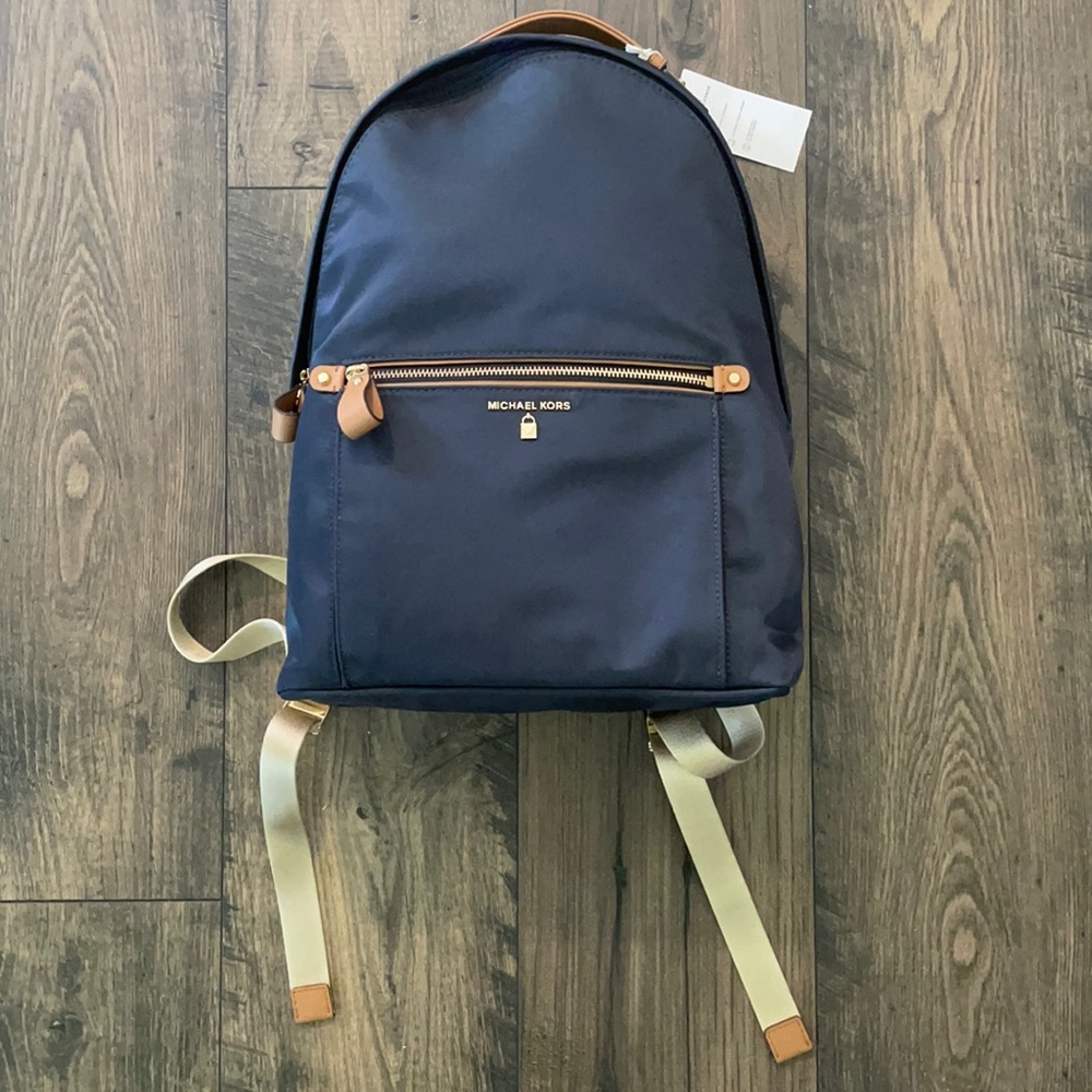 Michael kors large kelsey navy blue backpack
